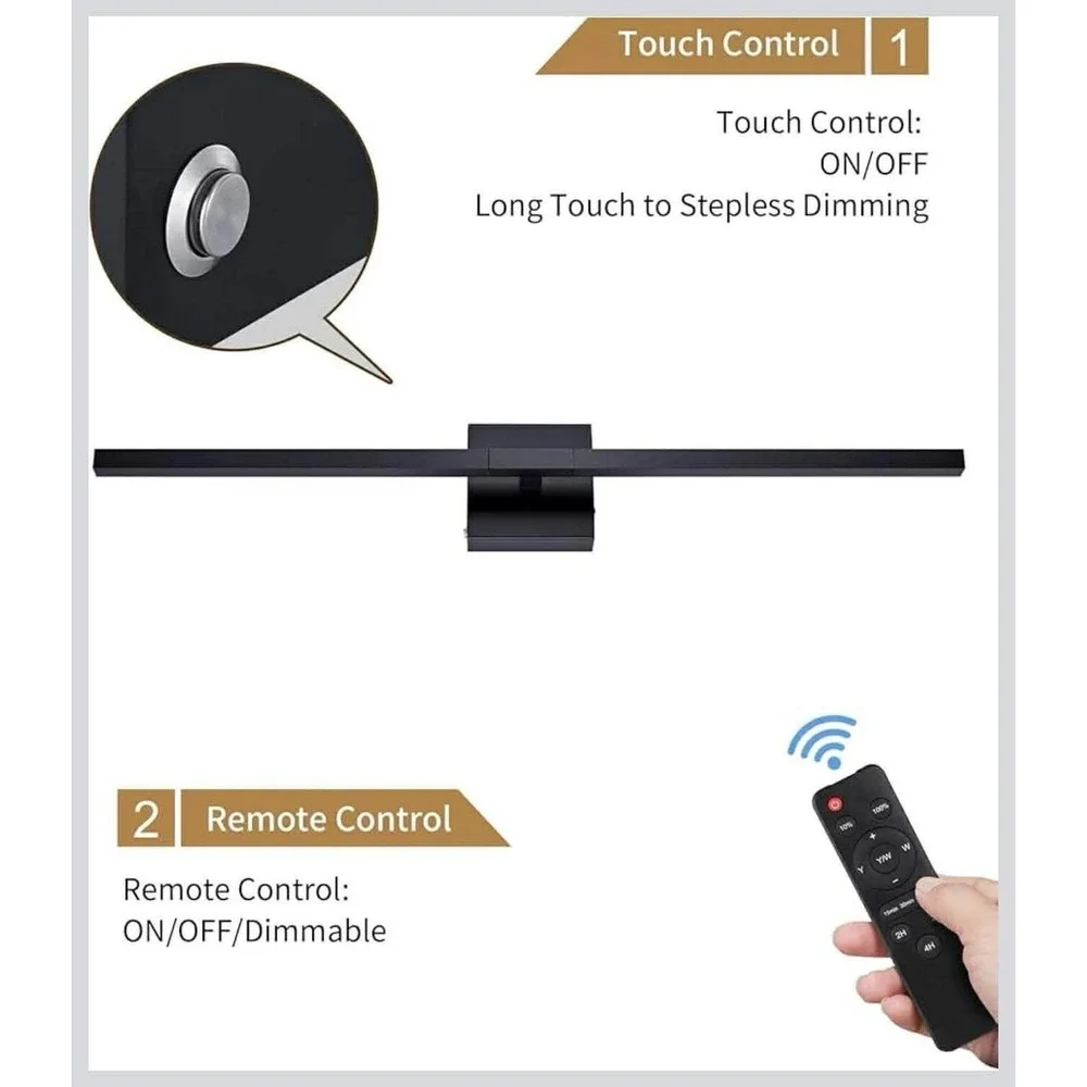 36 Inch Battery Operated Wall Sconce‎ Set of Two, 8000mAh USB Rechargeable W...